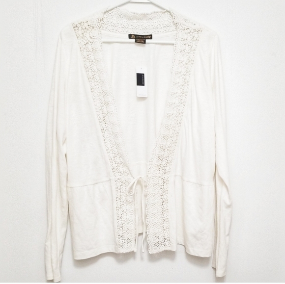 Love & Legend Sweaters - NWT Love & Legend Peplum Tie Cardigan